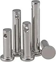 10pcs Single Hole Clevis Pins 3/5/8/10mm Flat Head 304 Stainless Steel Solid Pin (M8x35mm)