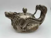 Pure Copper White Copper Dragon Turtle Wine Pot Decoration Handicraft Ornaments