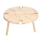 Foldable Picnic Table Stable Compartmental Dish Outdoor Wine Table With Brack