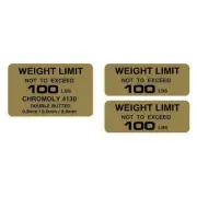 Diamond Back - Turbolite Weight rating decals - Old school bmx