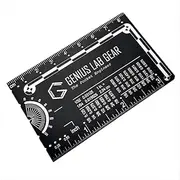 [Genius Lab Gear] The Pocket Engineer - Wallet Engineering Ruler Scale and Unit Conversion Reference 3 inch