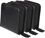 CONGARTENO 3Pcs CD Storage Cases Portable Capacity Disc Holder PU Travel Bag for Organizing Music Games and Video Discs for Home and Car Use