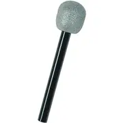 Plastic Silver Glittered Microphone