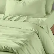 Ecosa Bamboo Bedding - Quilt cover / Double / Matcha Green