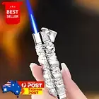 Cool Windproof Jet Lighter Flame 3D Golden Silver Metal Dragon Power Torch