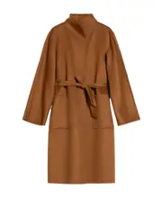 Vertical collar double-sided cashmere coat IT38 Brown