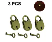 Padlocks Mini Key Locks Vintage Padlock Mini Bear Locks Small Handbag Antique Key Lock Pack of 3