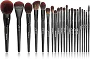 Jessup Makeup Brushes Set Professional 21Pcs Black Complete Collection, Synthetic Hair Mkae up Brushes, Powder Blending Foundation Highlight Contour Concealer Eyeshadow Eye liner Spoolie T271