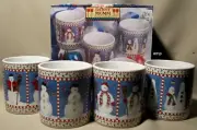 Sakura Debbie Mumm Snowman Lot of 4 Mugs NEW IN BOX!