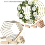 GOLD METAL FLORAL RING HOOP FOR WEDDING PARTY TABLE CENTERPI