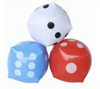 在飛比找Yahoo!奇摩拍賣優惠-=吉米生活館= 充氣大骰子 大號充氣骰子 遊戲骰子 骰子球 