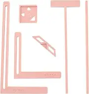 6Pcs Bookbinding Easy Scrapbooking Tool for Starter, Complete Great Stencils and Cutter Guide Kit Can Be Made Into Notebook Calender Junk Journal Handbook, 6pcs Light Pink