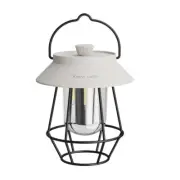 Portable Retro Camping Lantern Rechargeable Metal Handle Flashlight Vintage6625