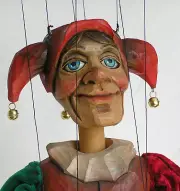 JESTER - wooden marionette, 20 inches tall, handmade from CZECH REPUBLIC