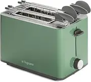 [Tognana] Iridea Wireless Toaster with Double Plug and Crumb Collector, Sage Green