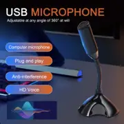 Desktop Mini USB Stand Microphone Mic For Desktop Laptop PC Computer
