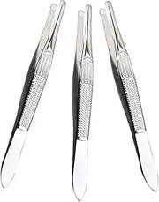 BIUDECO 3Pcs Eyebrow Tweezers Ergonomic Hair Removal Tool with Storage Case Precision Grip for Eyelash and Facial Hair Grooming for Women and Teens