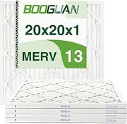 BOOGUAN Filters 20x20x1 MERV 13 Air Filters Pleated HVAC AC Furnace Filters (4-Pack)