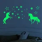 Luminous Unicorn Stars Glow In The Dark Wall Stickers Wall Decals Bedroom Decor