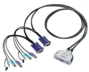 Elecom KVM Switch Automatic Switching Function PS/2 VGA Speakers KVM-KP2