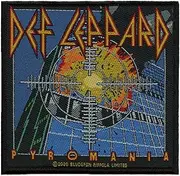 Def Leppard Standard Patch Pyromania Official Black Accessory Size