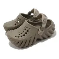 在飛比找Yahoo奇摩購物中心優惠-Crocs 涼拖鞋 Echo Clog T 童鞋 小童 棕 