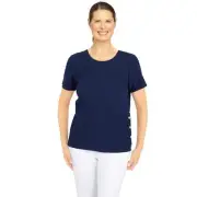Alfred Dunner Classic Spliced Ottoman Texture Novelty Tee Shirt 06147