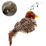 1pc Interactive Electronic Cat Toy, Automatic Chirping Bird Toy Squeaky with Fea