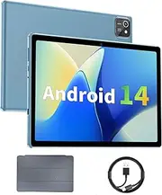 Android Tablet, 10.1" Tablet with 6GB RAM 64GB ROM 1TB Expand, 1280x800 IPS Touchscreen, 6000mAh, Quad-Core, WiFi 5, BT 5.0, Dual Camera, Tablets 2025 (Blue)