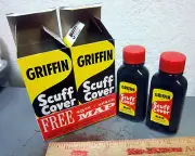 vintage set of 2 NEW UNUSED Griffin Scuff cover bottles, new old stock, BLACK
