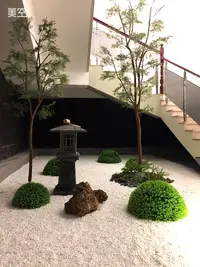 在飛比找樂天市場購物網優惠-美空柏樹人造樹葉仿真樹中國風餐廳茶館假樹擺件實木仿真植物盆栽