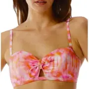 NWT Sundazed Beka Tie Dyed Underwire Bow Bikini Top D Cup Size 34D