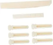 QUMIIRITY 1 Set Folk Guitar Bridge Pins Durable Bone Bridge Saddle Nut Easy Replacement for Enhanced Sound Essential Guitar Accessories for Musicians