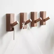 Wood Wall Hooks Hat Rack, Wooden Coat Hooks Wall Mounted, Decorative Hooks Si...