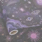 Vnaaem Rollo de papel de regalo reversible de galaxia para niños y Galaxia