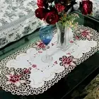 Tablecloth Washable White 40x85cm Atmosphere Tool Home Decor Oval Reusable