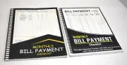 Bill Tracker Notebook Monthly Payment Checklist Organize Your Finance 2 Pack