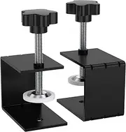 2Pcs Stainless Steel Drawer Fixing Clips Fast Jig Cabinet Tool Stable Woodworking Furniture Right Angle Fixing Clamps Drawer Front Installation Clamps(black)