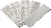 OATIPHO 5Pcs Nail Art Stamping Plates Creative Nail Stencils for DIY Manicure Durable Templates with Engraving Easy to Clean for Nail Art Enthusiasts