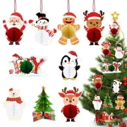 Christmas Paper Honeycomb Decorations, 9Pcs Christmas Tree Paper Honeycomb Ha...