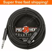 Pig Hog PX-TMXF20 Solutions 20Ft TRS(M)-XLR(F) Balanced Cable Lifetime Warranty