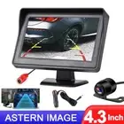 Car Rear View Backup Camera Waterproof IP67 Reverse HD Parking 4.3" Monitor