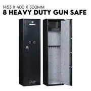 8 Gun Safe Firearm Rifle Storage Lock box Steel Cabinet Heavy Duty Locker CAT A+