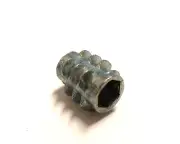 QTY 500 Threaded Insert Wood Nut M6 (6mm) x 13mm Hex Thin Flange Zinc Plated
