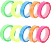 SEWACC 10 Rolls Transparent Reading Tapes Aesthetic Annotating Tabs for Books Lightweight Adhesive Highlight Strips for School and Office Use Enhance Reading Focus and Note Visibility