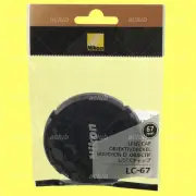 Genuine Nikon LC-67 Front Lens Cap 67mm Snap-On Lens Dust Cover Protector