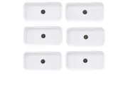 6 x Melamine Serving Tray Sandwich Plate Food Lunch Snack Coffee Drink Tea Platter