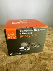 NEW Bulin Camping Cookset, Cookware Mess Kit for 4 People, BL200-C8, 17 Pieces