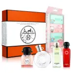 【HERMES 愛馬仕】小香禮盒四入組7.5ML*4入(平行輸入/絲巾+橘彩星光+尼羅河花園+緋紅火參)