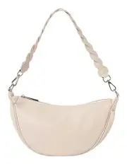 [Mocha] Catalina Leather Crossbody Bag in Cream